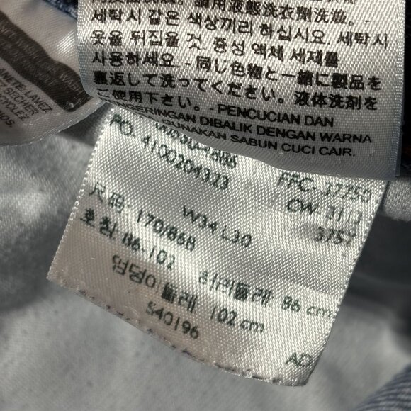 Levis Mens 550 Relaxed Fit Jeans 34x30 Medium Wash Denim Straight Leg 00s - Picture 12 of 16